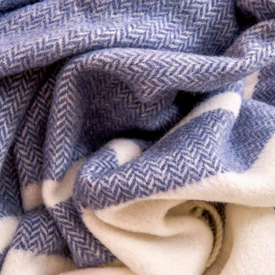 Xadrez de mistura de lã ultramacio e fofo feito na Itália - Caldoso Viadurini