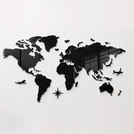 Artemia - Mapa de parede em acrílico tricolor, fabricado na Itália Viadurini