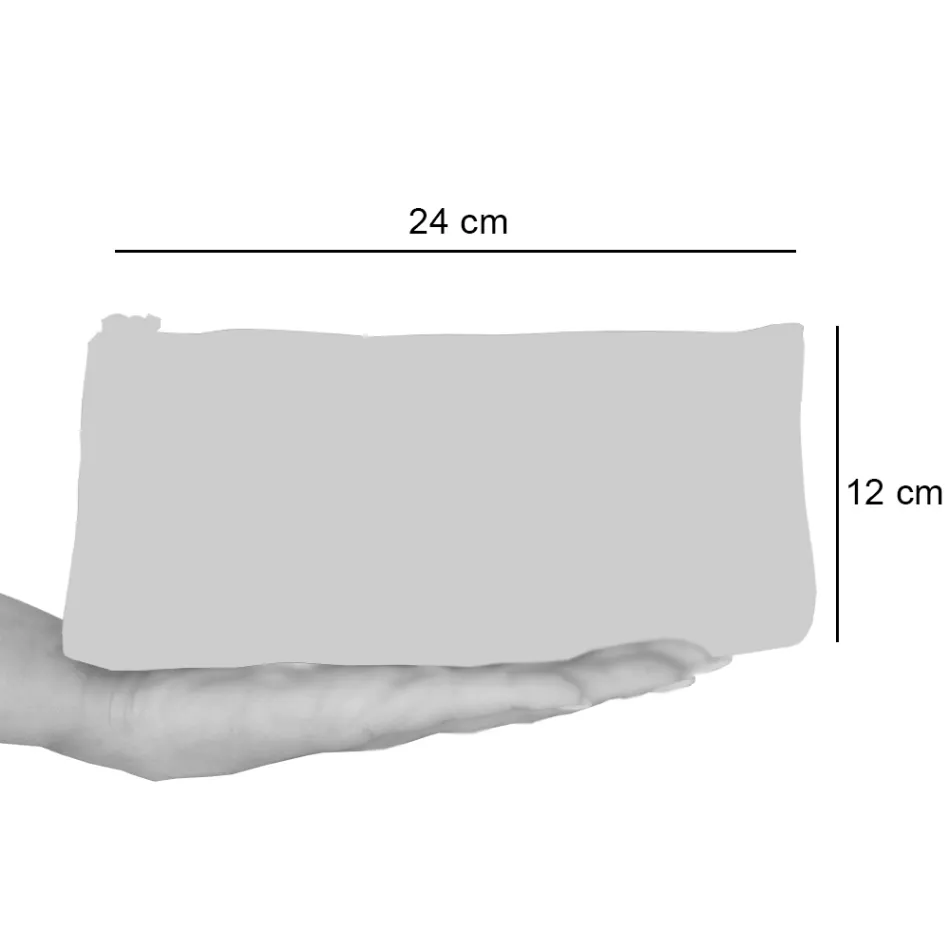 Bolsa Clutch Artística Estampada à Mão, Peça Única em Algodão, 2 Peças - Viadurini by Marchi Viadurini