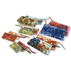 Bolsa Clutch Artística Estampada à Mão, Peça Única em Algodão, 2 Peças - Viadurini by Marchi Viadurini