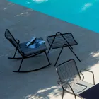 Repousa-pés de jardim com estrutura de aço galvanizado fabricado na Itália - Elvia Viadurini