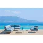 Poltrona Central Modular para Outdoor em Metal e Tecido Made in Italy - Cola Viadurini