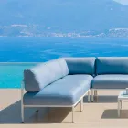 Poltrona Central Modular para Outdoor em Metal e Tecido Made in Italy - Cola Viadurini