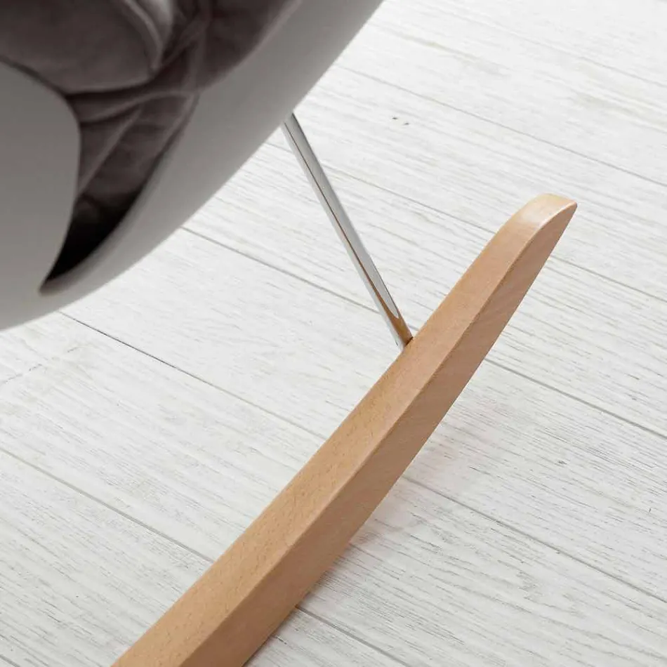 Poltrona de balanço com almofada macia removível moderna Acacia Viadurini