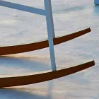 Varaschin Summer Set poltrona de balanço para jardim em aço e madeira Viadurini