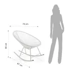 Poltrona de balanço interna e externa em metal - Elio Viadurini