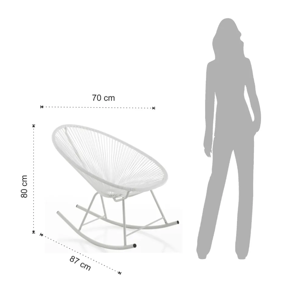 Poltrona de balanço interna e externa em metal - Elio Viadurini