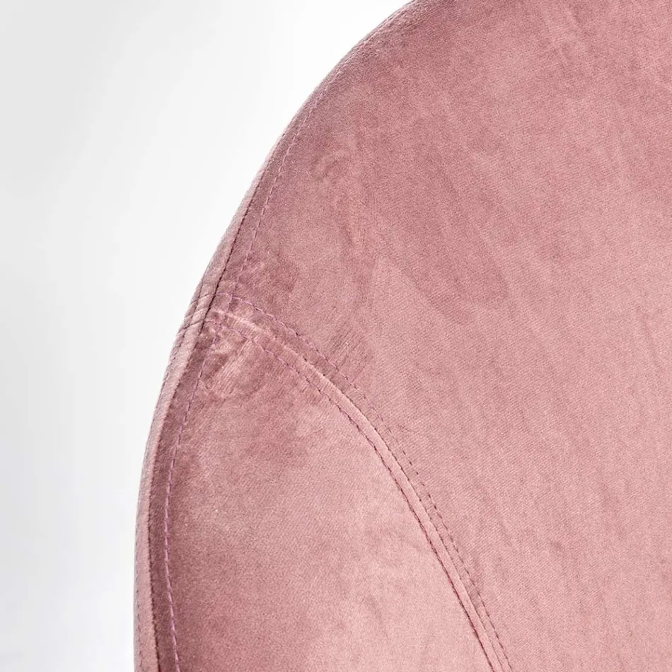 Poltrona estofada de balanço com efeito de veludo design escandinavo - Pippy Viadurini