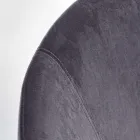 Poltrona estofada de balanço com efeito de veludo design escandinavo - Pippy Viadurini