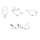 Cadeira elevatória de 2 motores com massagem shiatsu made in Italy Bria Viadurini