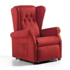 Poltrona elevatória em tecido com funções de elevação, relaxamento e cama - Romina Viadurini