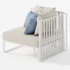 Poltrona Externa de Canto Direito em Alumínio e Alças Made in Italy - Juliediv Viadurini