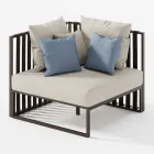 Poltrona Externa de Canto Direito em Alumínio e Alças Made in Italy - Juliediv Viadurini