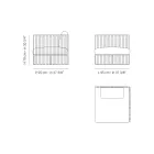 Poltrona de canto esquerdo ao ar livre em alumínio e alças fabricadas na Itália - Juliediv Viadurini