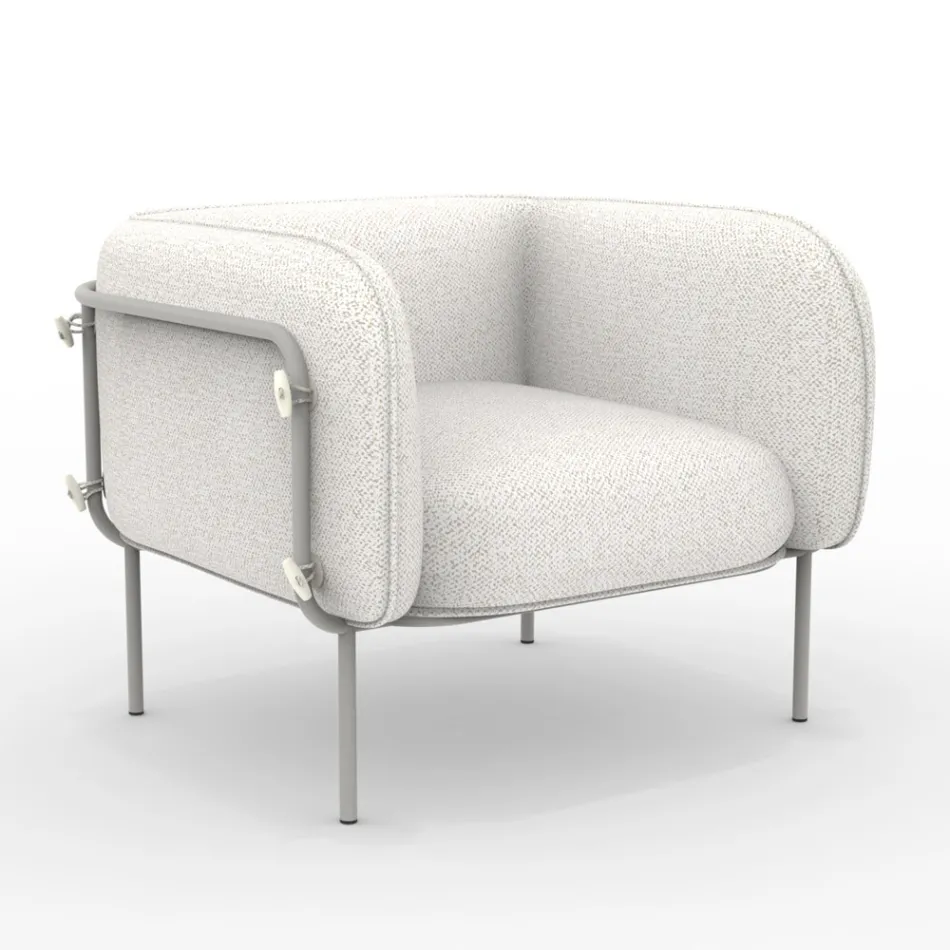 Poltrona baixa externa com assento acolchoado fabricada na Itália - plantador Viadurini