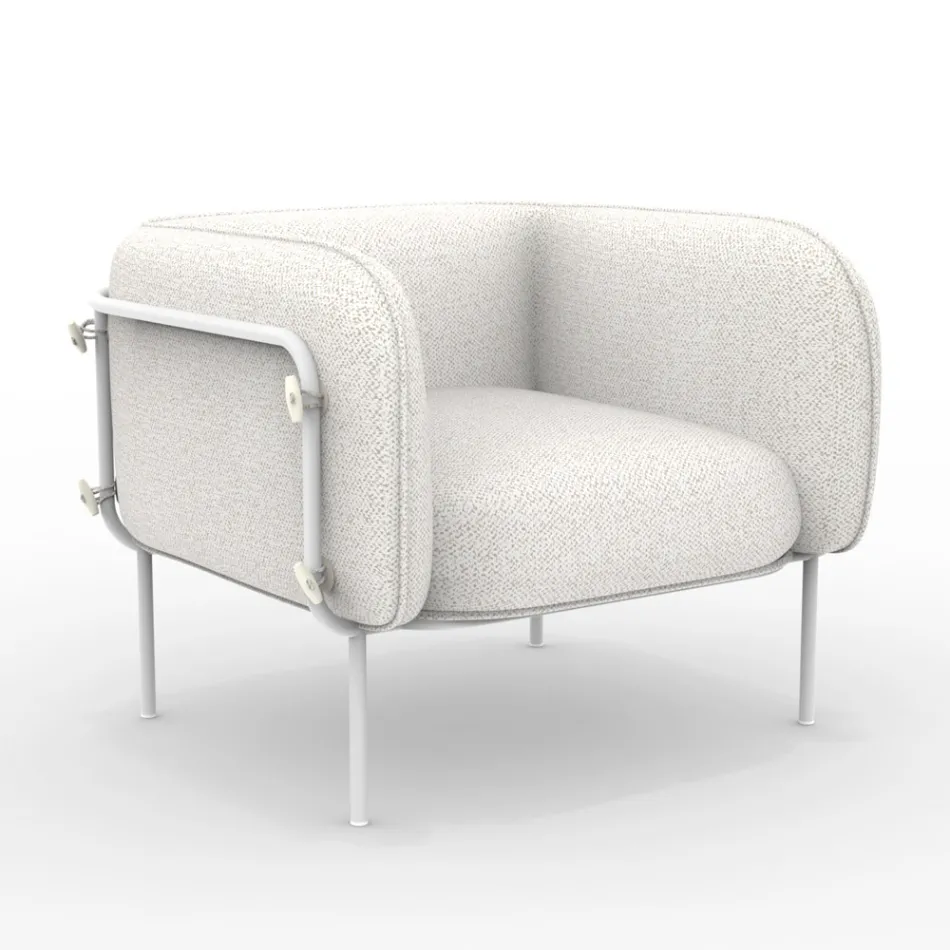 Poltrona baixa externa com assento acolchoado fabricada na Itália - plantador Viadurini