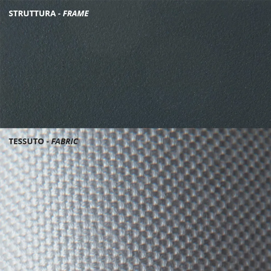 Poltrona baixa de jardim em aço galvanizado com braços fabricado na Itália - Selvaggia Viadurini