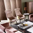 Design bergére poltrona em tecido Grilli Wilde 100% made in Italy Viadurini