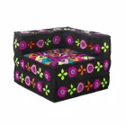 Poltrona Chaise Longue de Design Étnico em Retalhos de Algodão, para Sala de Estar - Fibra Viadurini