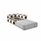 Poltrona Chaise Longue em Patchwork Algodão para Lounge de Design Étnico - Fibra Viadurini