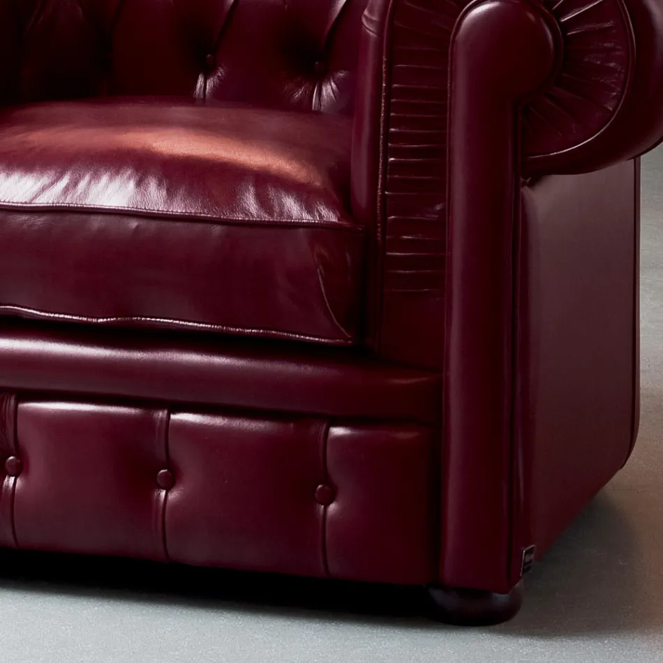 Poltrona Clássica com Pés Cebola em Madeira de Faia Made in Italy - Spassoso Viadurini