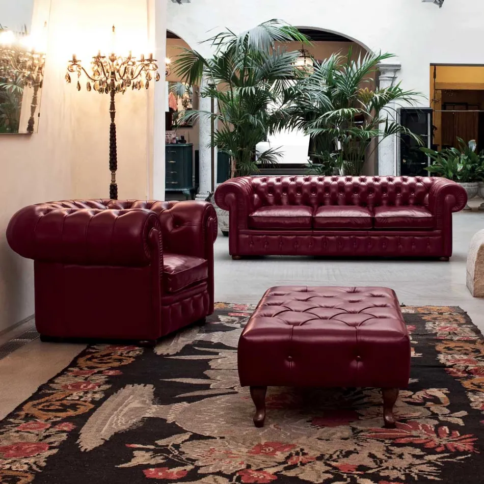 Poltrona Clássica com Pés Cebola em Madeira de Faia Made in Italy - Spassoso Viadurini