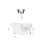 Poltrona Clássica com Pés Cebola em Madeira de Faia Made in Italy - Spassoso Viadurini