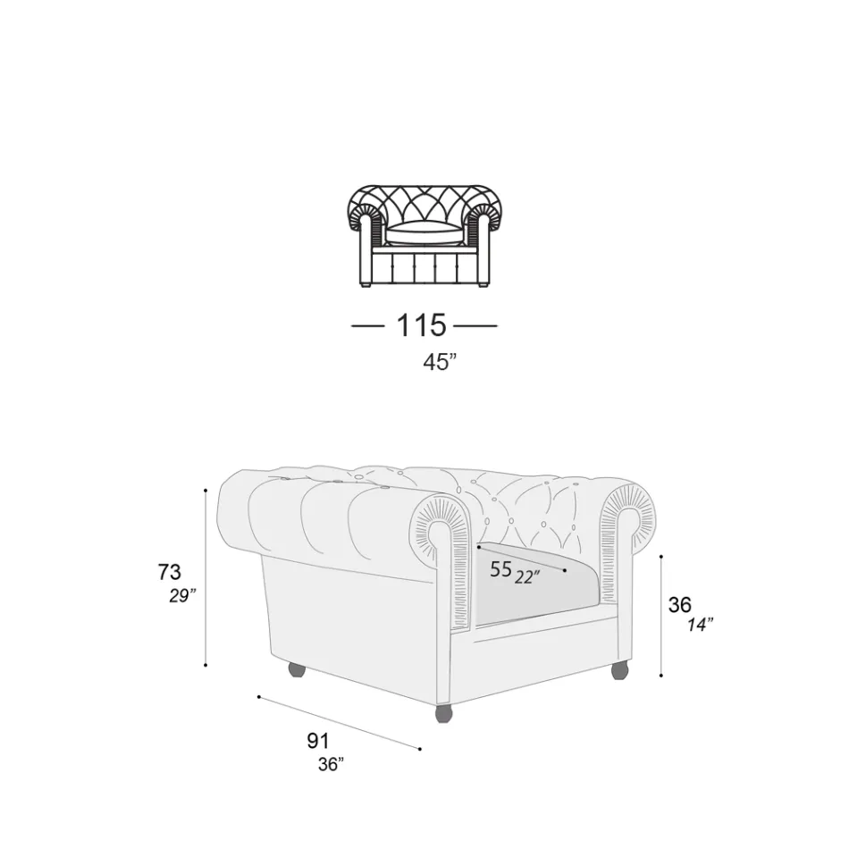 Poltrona Clássica com Pés Cebola em Madeira de Faia Made in Italy - Spassoso Viadurini