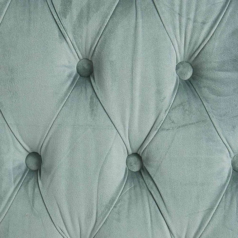 Poltrona Classic em Madeira Estofada com Efeito Veludo Homemotion - Nichy Viadurini