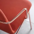 Poltrona Luxo Colorida em Tecido com Base Metálica Fabricada na Itália - Molde Viadurini