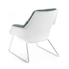 Poltrona com Base Metálica, Estrutura em Polipropileno e Almofadas em Tecido - Tablet Viadurini