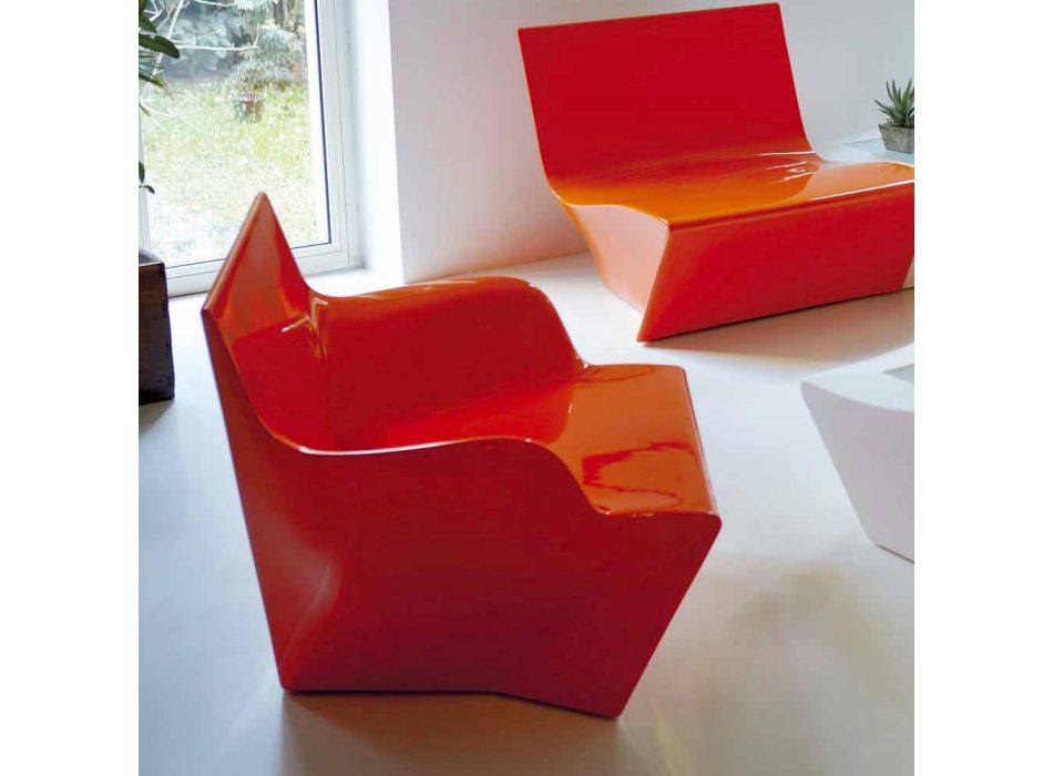 Poltrona com braços Slide Kami Design moderno made in Italy Viadurini