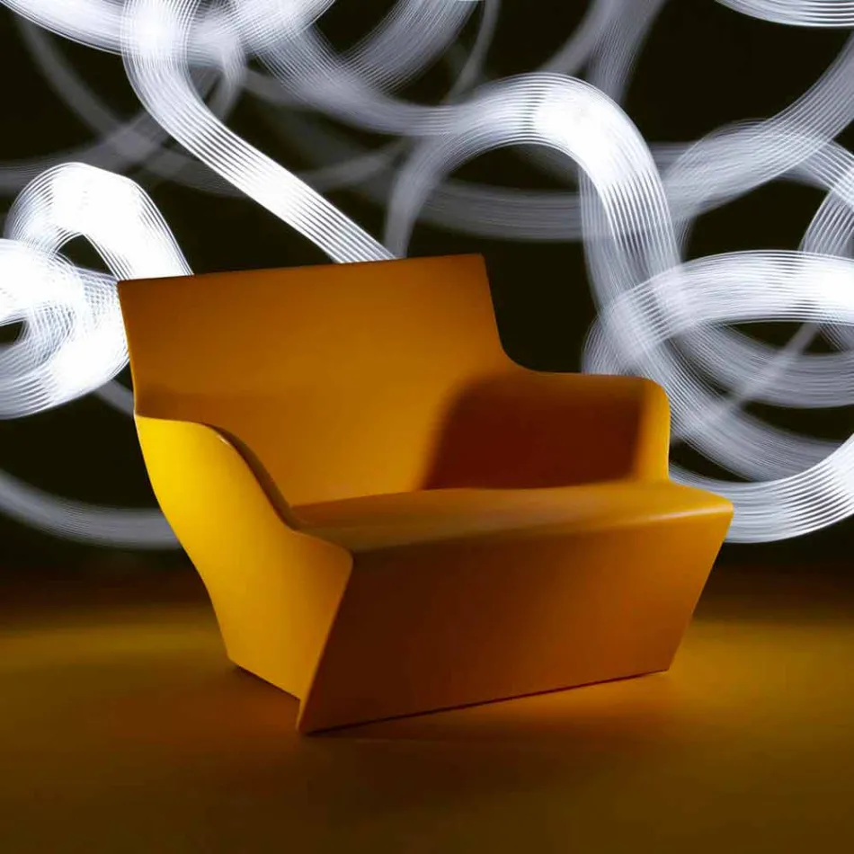 Poltrona com braços Slide Kami Design moderno made in Italy Viadurini