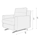 Poltrona com Almofada de Assento Acolchoada em Pena e Poliéster Fabricado na Itália - Malizioso Viadurini