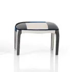 Poltrona com Pufe em Tecido Patchwork - Bromo Viadurini