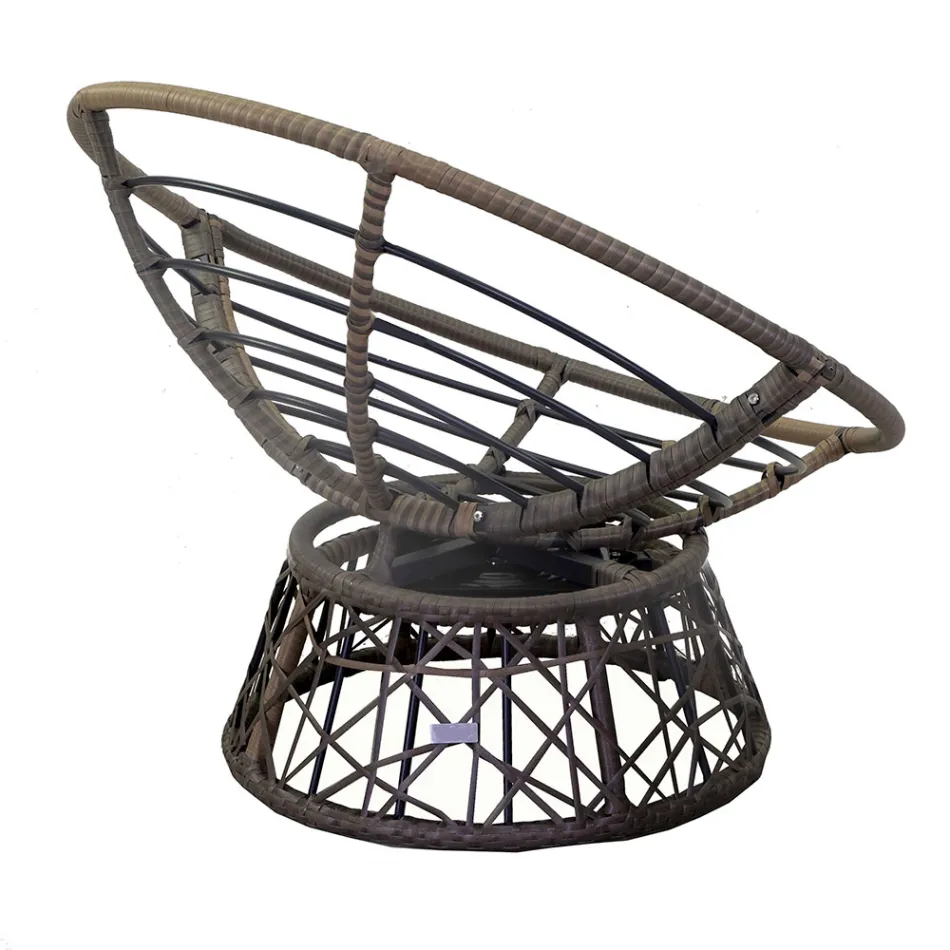 Poltrona com Estrutura de Alumínio Revestida com Poliratan e Mesa de Centro - Puntina Viadurini