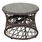 Poltrona com Estrutura de Alumínio Revestida com Poliratan e Mesa de Centro - Puntina Viadurini