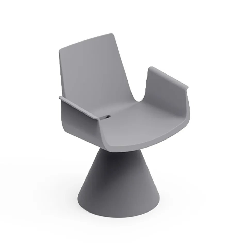 Poltrona de exterior com apoios de braço em polietileno - Piscina Viadurini