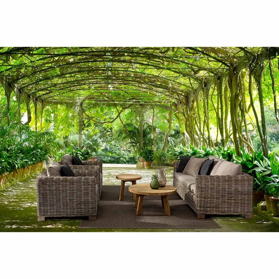 Poltrona de vime para interior e exterior por Homemotion - Ceara Design Viadurini