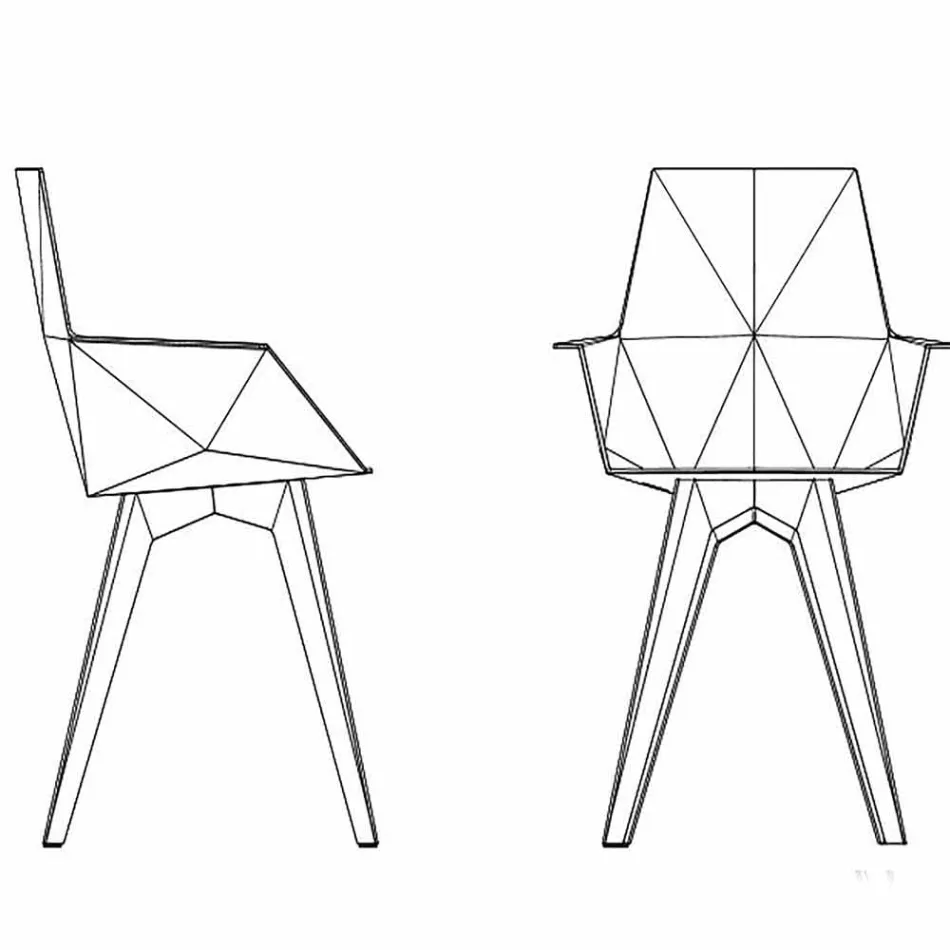 Poltrona de design exterior, polipropileno e policarbonato da Faz Vondom Viadurini