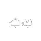 Poltrona Exterior Design em Polietileno Colorido Fabricado na Itália - Ervin Viadurini