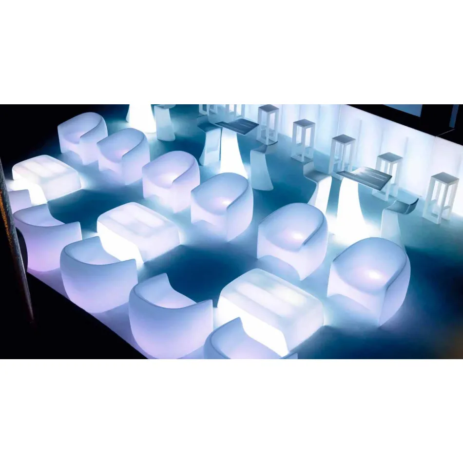 Poltrona ao ar livre de resina de polietileno para sopro, design Viadurini