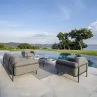 Poltrona ao ar livre em aço e polipropileno fabricado na Itália - Astrid Viadurini