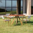 Poltrona ao ar livre em aço galvanizado empilhável fabricado na Itália 2 peças - Vesna Viadurini