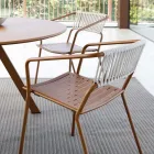 Poltrona ao ar livre em aço galvanizado empilhável fabricado na Itália 2 peças - Vesna Viadurini