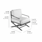 Poltrona Outdoor em Madeira Natural ou Brilhante ou Preto Mate e Almofada - Suzana Viadurini