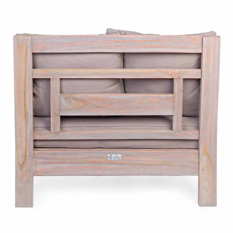 Homemotion - Poltrona de exteriores Nusadua Design clássico em madeira de teca Viadurini