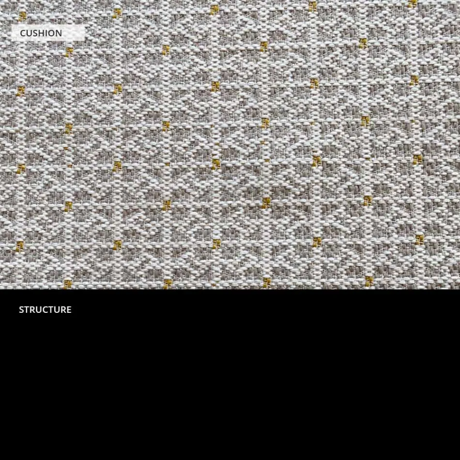 Poltrona externa de metal com almofada luxuosa fabricada na Itália - Karol Viadurini