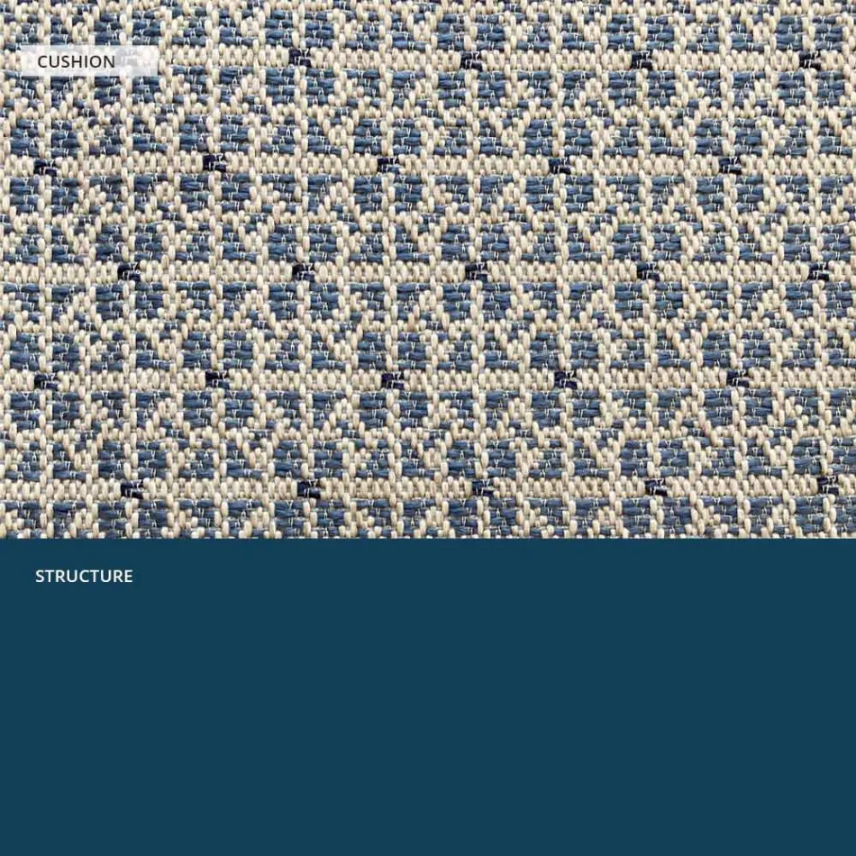 Poltrona externa de metal com almofada luxuosa fabricada na Itália - Karol Viadurini