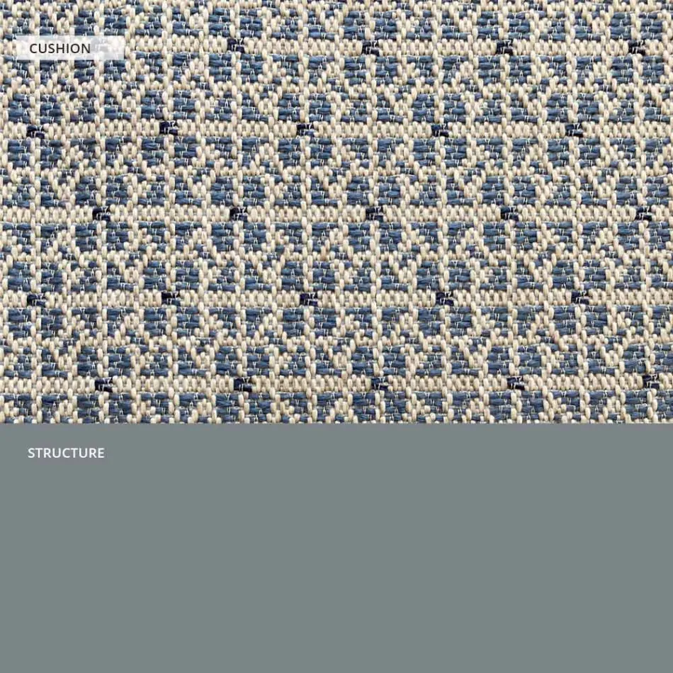 Poltrona externa de metal com almofada luxuosa fabricada na Itália - Karol Viadurini